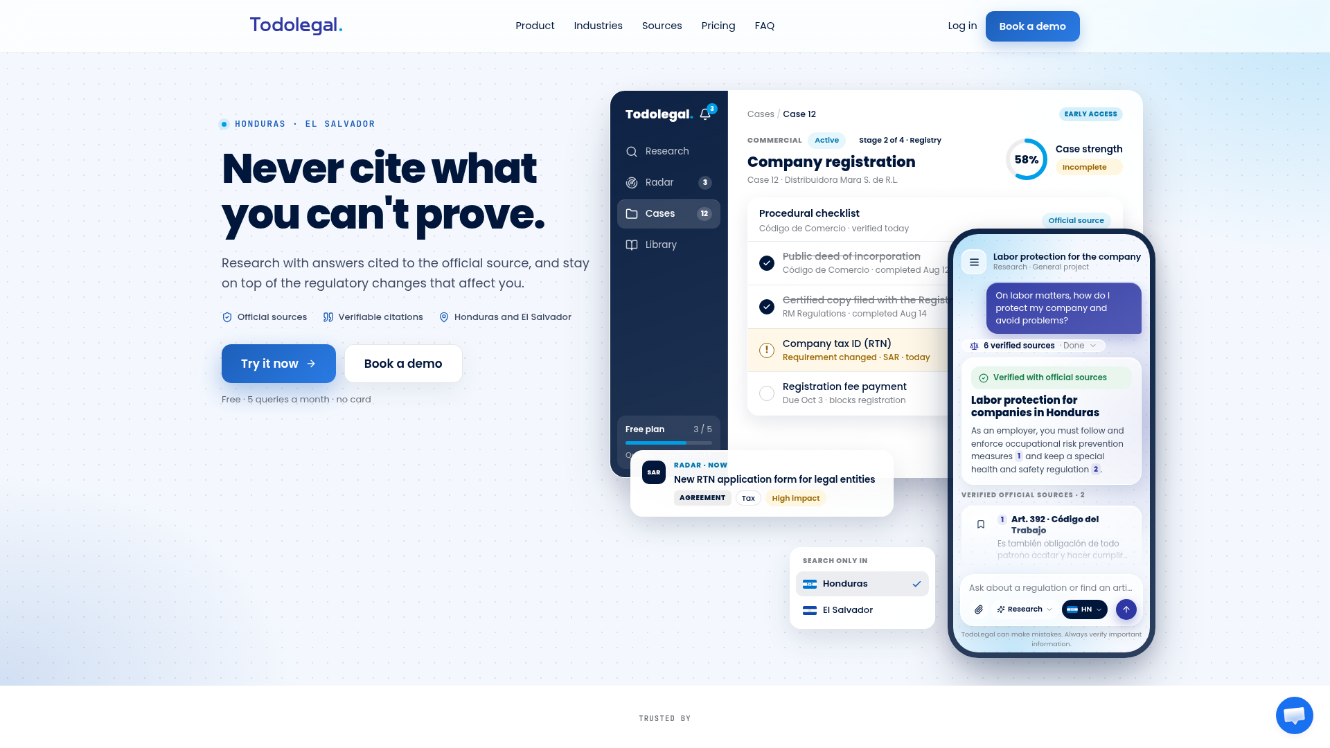 todolegal.app's pricing page